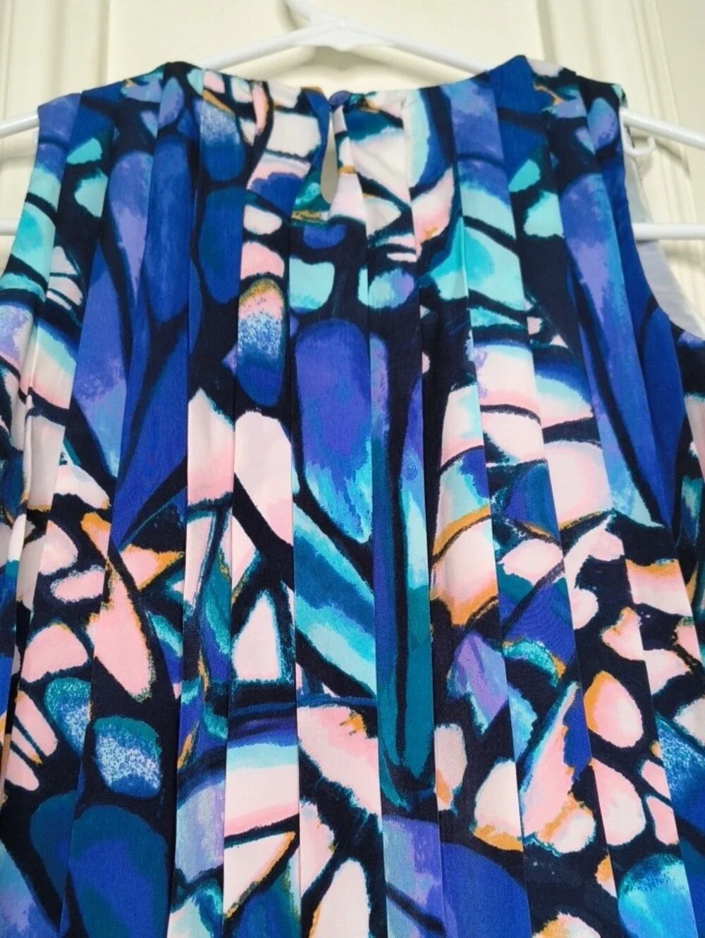 Gymboree Blue, Teal & Pink Abstract Sleeveless Kids Dress